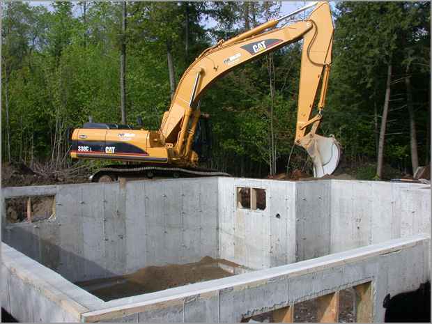 Construction (fondation) - Réalisé par Construction Pascal Rondeau à Val-David