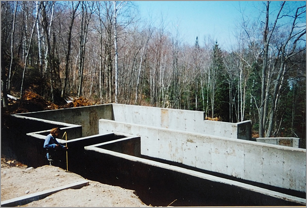 Construction (fondation) - Réalisé par Construction Pascal Rondeau à Val-David